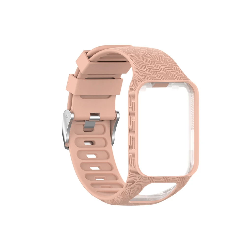 Силиконовый ремешок для TomTom ADVENTURER/Runner 2 3/Golfer 2/Spark 3, музыкальный мягкий силиконовый браслет, наручные часы, ремень - Цвет: Pink