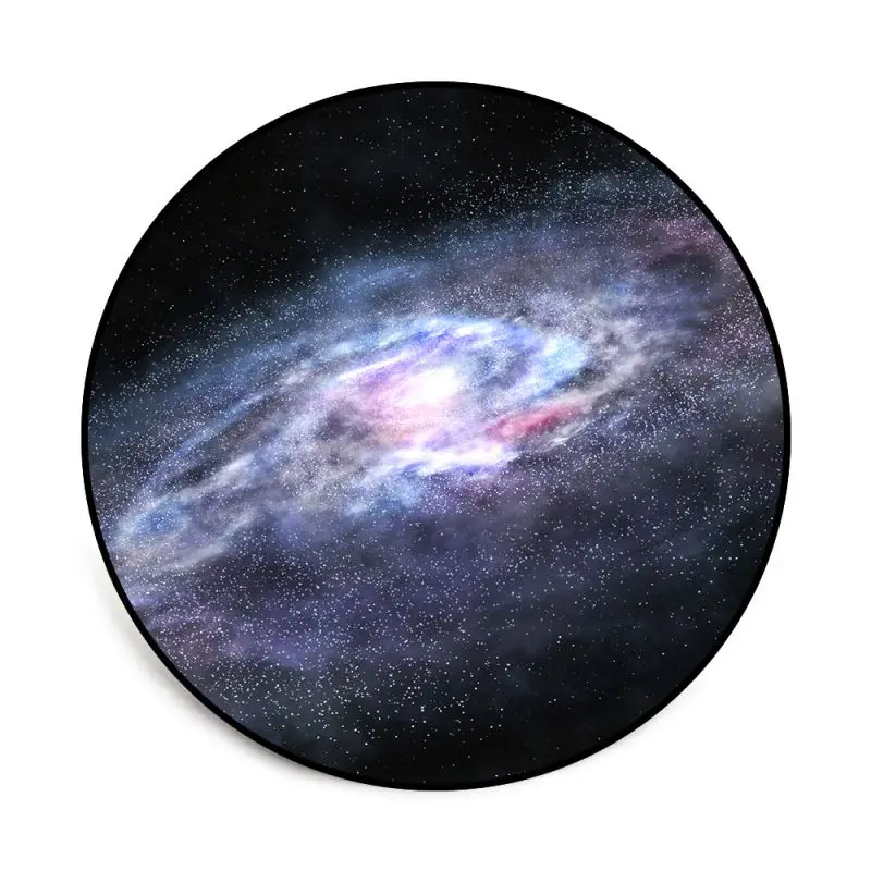 Домашние коврики с рисунком галактики Вселенная, круглый коврик, моющийся, нескользящая подложка, коврик для входа, Декор, ковер 60x60 см