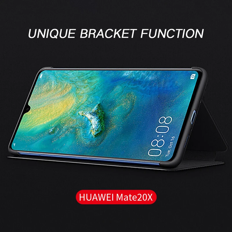 HUAWEI mate 20 X Pro чехол Официальный умный вид Защитная крышка HUAWEI mate 20 чехол окно Флип Кожа mate 20 крышка