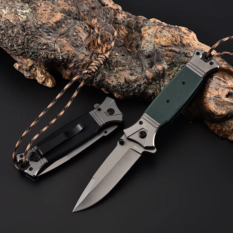 High Quality Pocket Knife Folding Knife 440C Blade + G10 Handle Camping