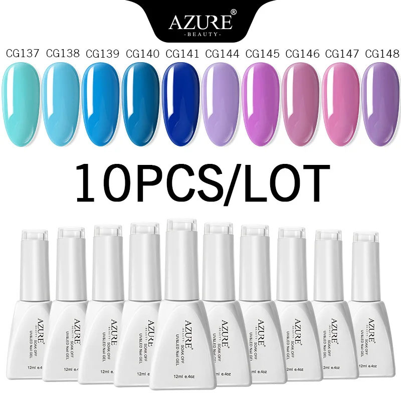 Azure Beauty 20Pcs/Lot Nail Gel Polish Soak Off UVv/Led gel Polish Semi Permanent Led Gel Long Lasting Pure Color Gel Sets - Цвет: Kit18