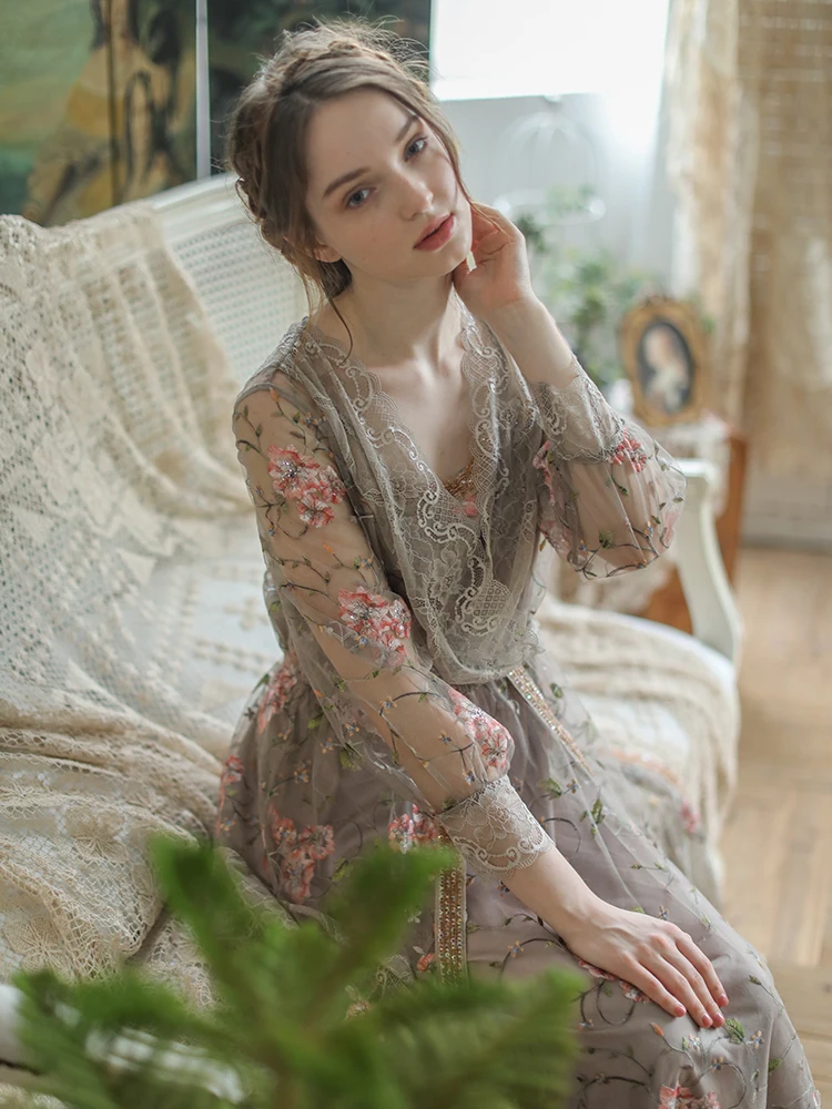 Spring Summer Autumn Dress Women Vintage Elegant