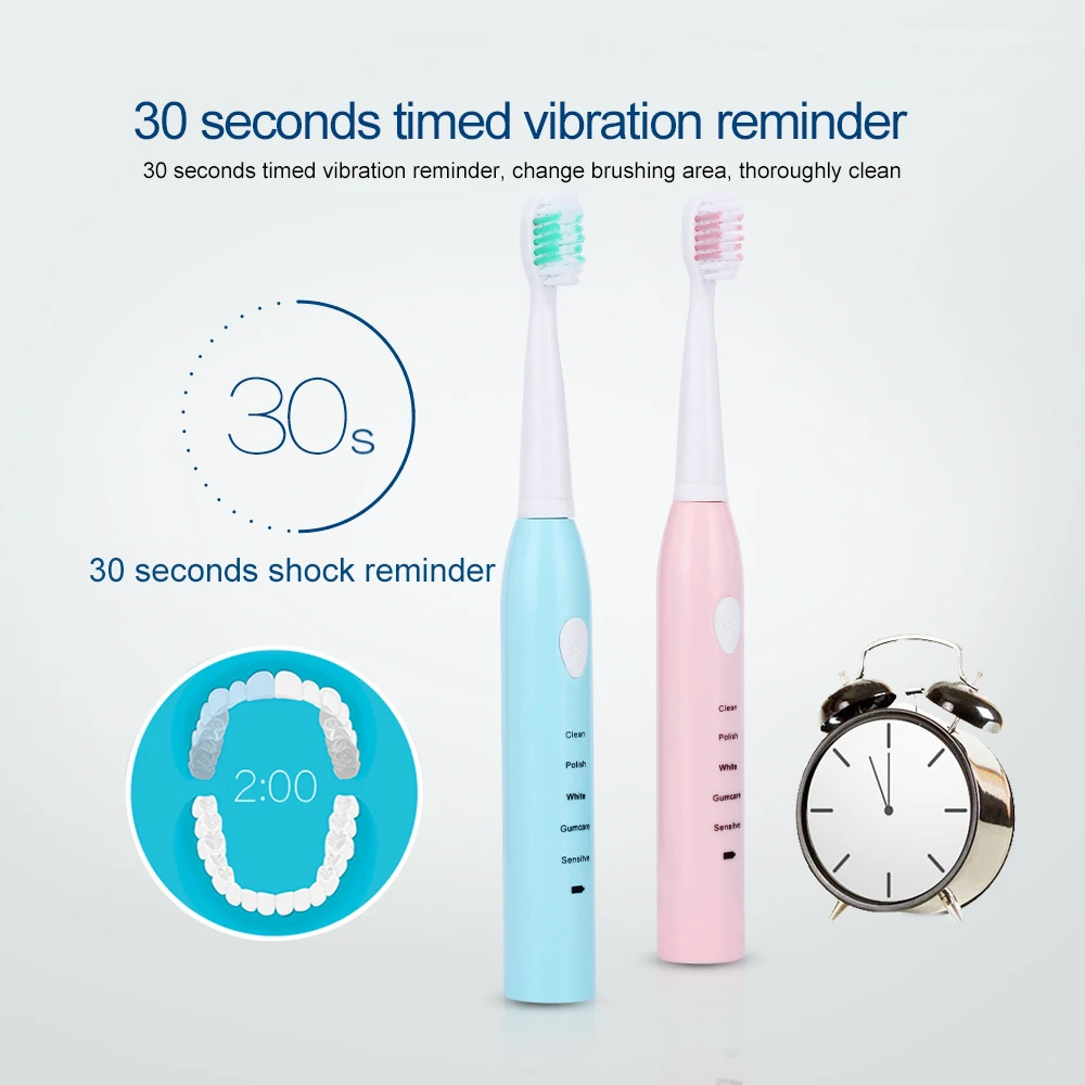 Hot 5 Modes Sonic Electric Toothbrush USB Rechargeable Tooth Brush 4 Replacement Head Waterproof Timer Teeth Whitening for Adult Hot 5 Modes Sonic Electric Toothbrush USB Rechargeable Tooth Brush 4 Replacement Head Waterproof Timer Teeth Whitening for Adult