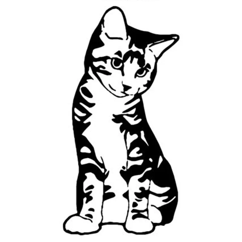 

Car Sticker Cat Cat Pet Sitting Sitting PVC Decals Cute Animal Car Sticker Decoration 7.3* 14.4cm