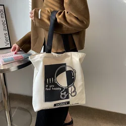CGCBAG Fashion Canvas Tote Bag Women 2022 Large Capacity Shoulder Bag Female Cartoon Print Designe Handbag Ladies Shopper Bag