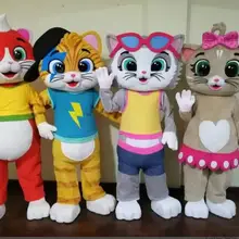 Горячая Распродажа изготовленный на заказ костюм кошки талисмана 44 кошки талисман костюм для взрослых