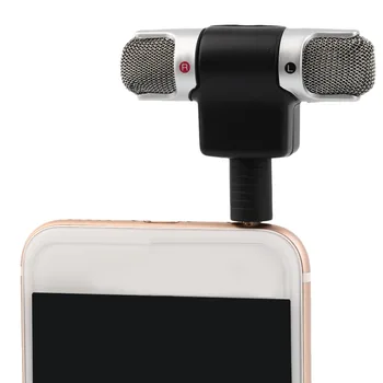 

High Performance 3.5mm Jack Portable Mini Mic Digital Stereo Microphone for Recorder Mobile Phone Sing Song Karaoke