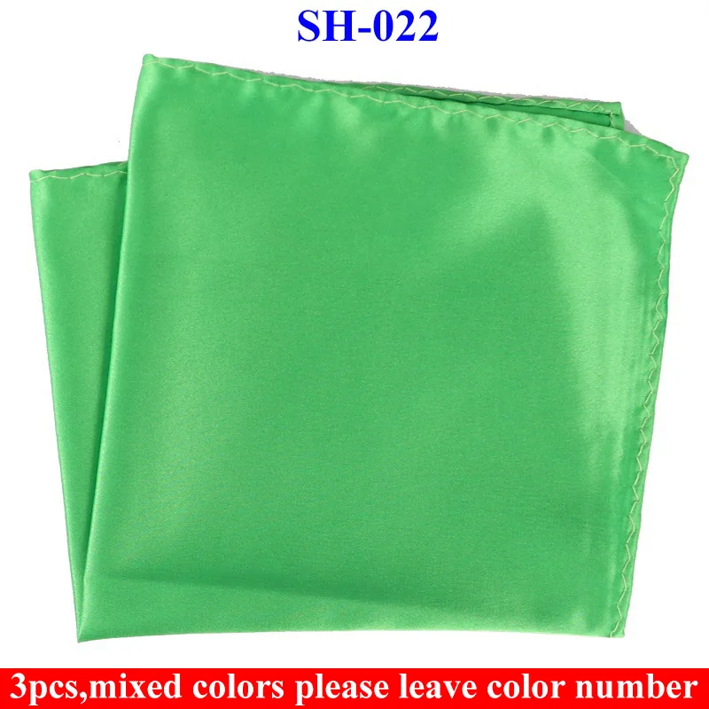 SH-022pocket square Портной Смит 3 шт. 30x30 см сплошной цвет платок карманные квадраты 31 Цвета Роскошные мужские шелковые сенсорные мягкие платки полотенце для сундуков - Цвет: SH-022pocket square