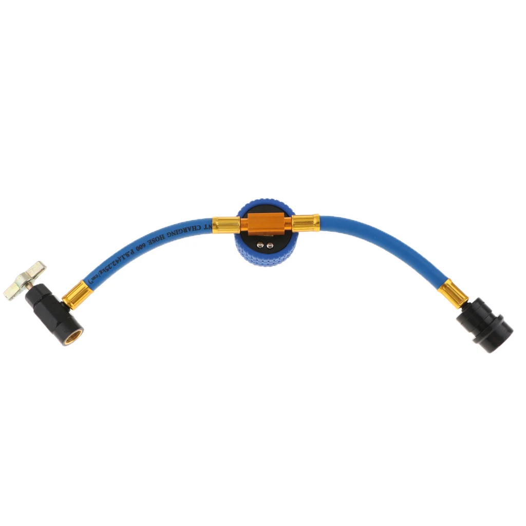 Car R134-A Recharge Measuring Hose A/C  Charging Pipe with Gauge