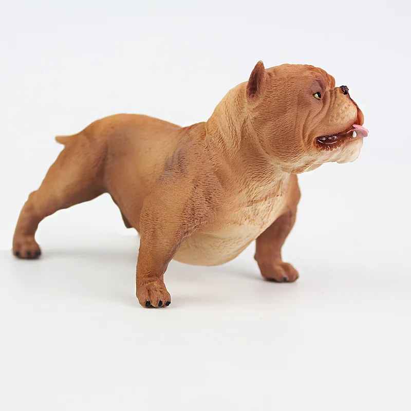 Детская цельная Модель Статуэтка дикого животного Bully Dog Pet Dog Garage Kit игрушка украшение