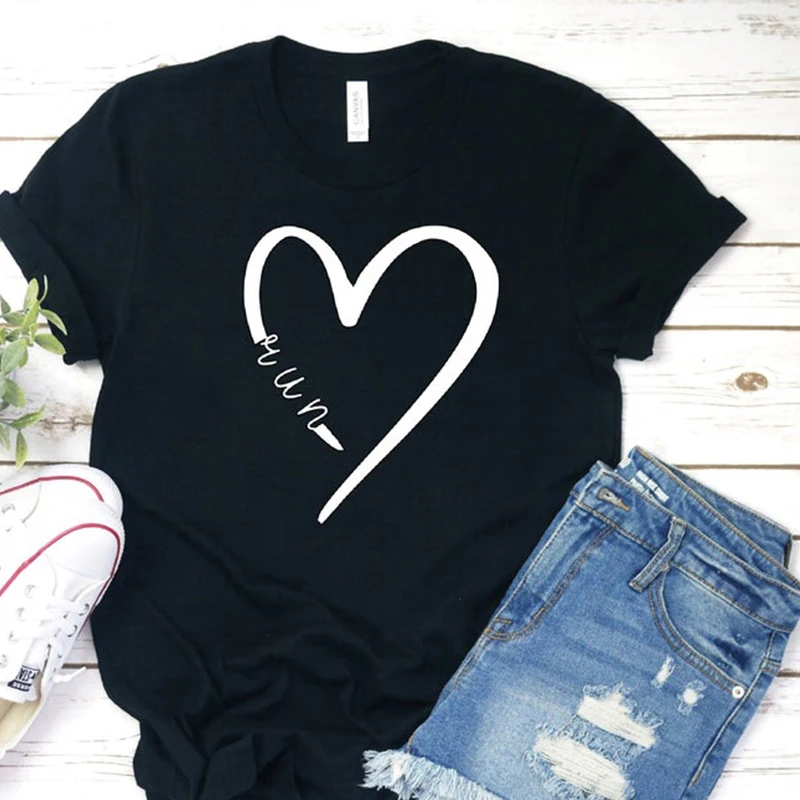 Sun Love Heart женские рубашки Sunshine эстетическая Повседневная футболка Mom Life с коротким