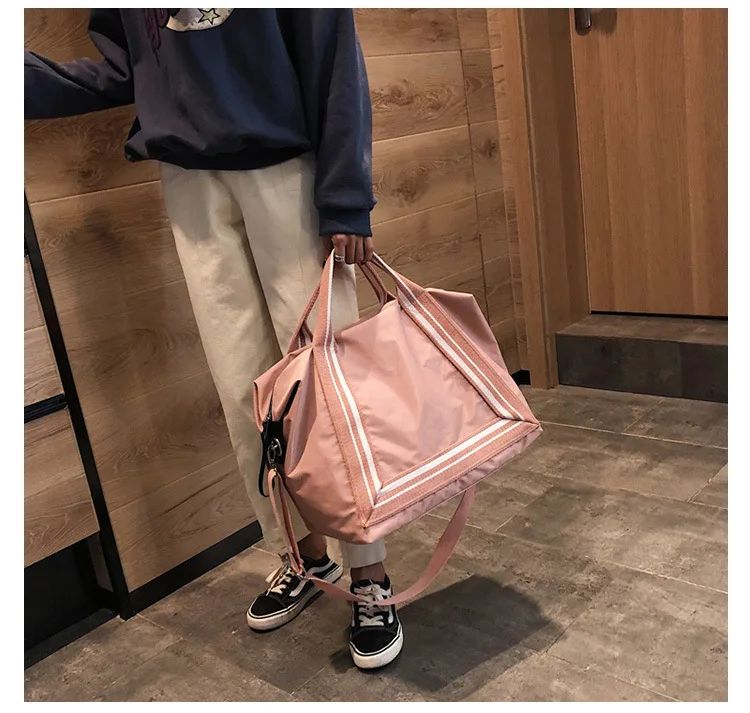 Стиль, нейлоновая Водонепроницаемая большая сумка на плечо, повседневная сумка для путешествий, мужская и женская сумка