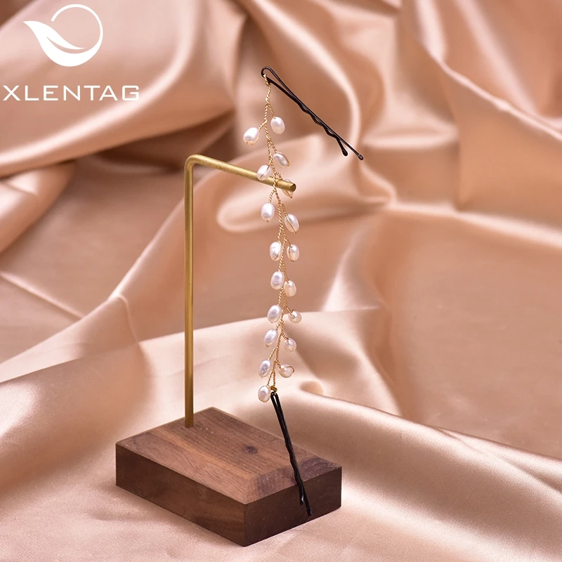 XlentAg оригинальные натуральные элементы белые жемчужные заколки для волос