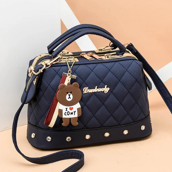 HJPHOEBAG бренд Для женщин кожаные дизайнерские Сумки высокое качество сумка через плечо женская Сумки модный бренд полиуретановая женская сумка YC286 - Цвет: Blue