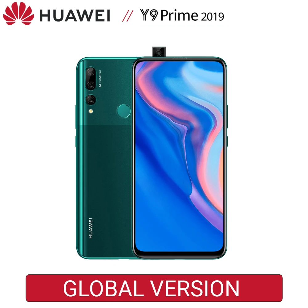 Смартфон HUAWEI Y9 Prime, 4 Гб, 128 ГБ, глобальная версия, аккумулятор 4000 мАч, 6,59 дюйма, 16 МП, автоматическая всплывающая камера AI