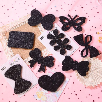 

Cute geometric figure Hairpins Snap Hair Clip for Girls Hair Pins Women's BB Hair Clip Black Velcro Hair Accessories Dropship