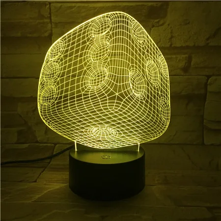 

Plug Dice Colorful Gradient Visual Lamp Touch Remote Control 3D Night Lamp LED Acrylic Energy Saving Small Night Lamp