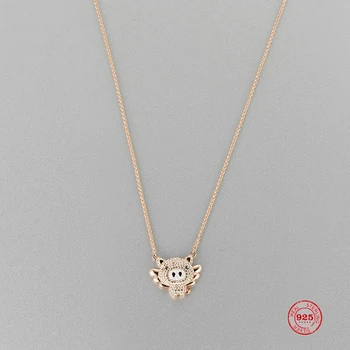 

2020 Fashion Charm Pure 925 Silver Original 1:1 Copy, This Birth Year Flying Pig Pendant Necklace Female Luxury Jewelry Gifts