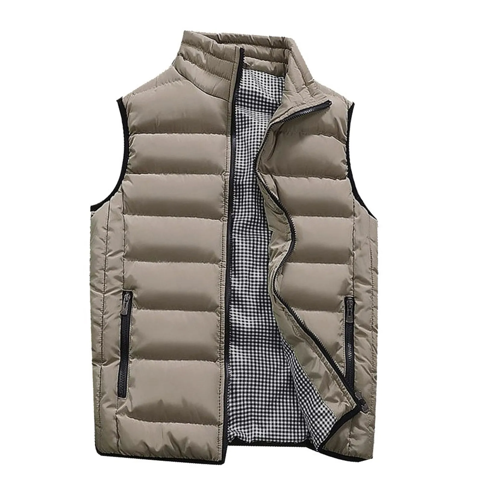 New Arrival Men Vest Autumn Winter Coat Padded Cotton Warm Hooded Thick Tops Jacket Fashion Simple | Мужская одежда