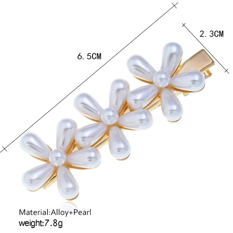 1 шт. Имитация Жемчуга Цветок Заколка для волос Элегантные головные уборы Ретро стильные заколки с жемчугом Ювелирная заколка Женские аксессуары для укладки волос