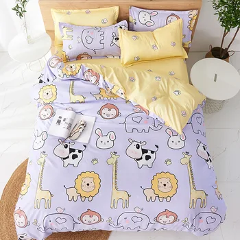 

29 Type New Arrival Reactive Print 4Pcs bedding set kids lovely cartoon/plant/floral Quilt/Duvet Cover Pillowcase adult bedsheet