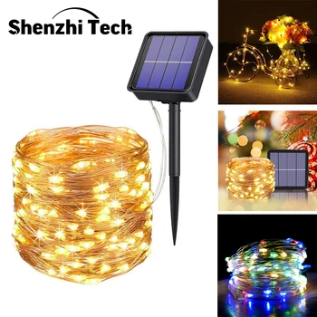 

LED Solar String Lights 10M 100 LEDs 8 Modes Outdoor Solar Fairy Lights String Lights for Home Patio Garden Gate Yard