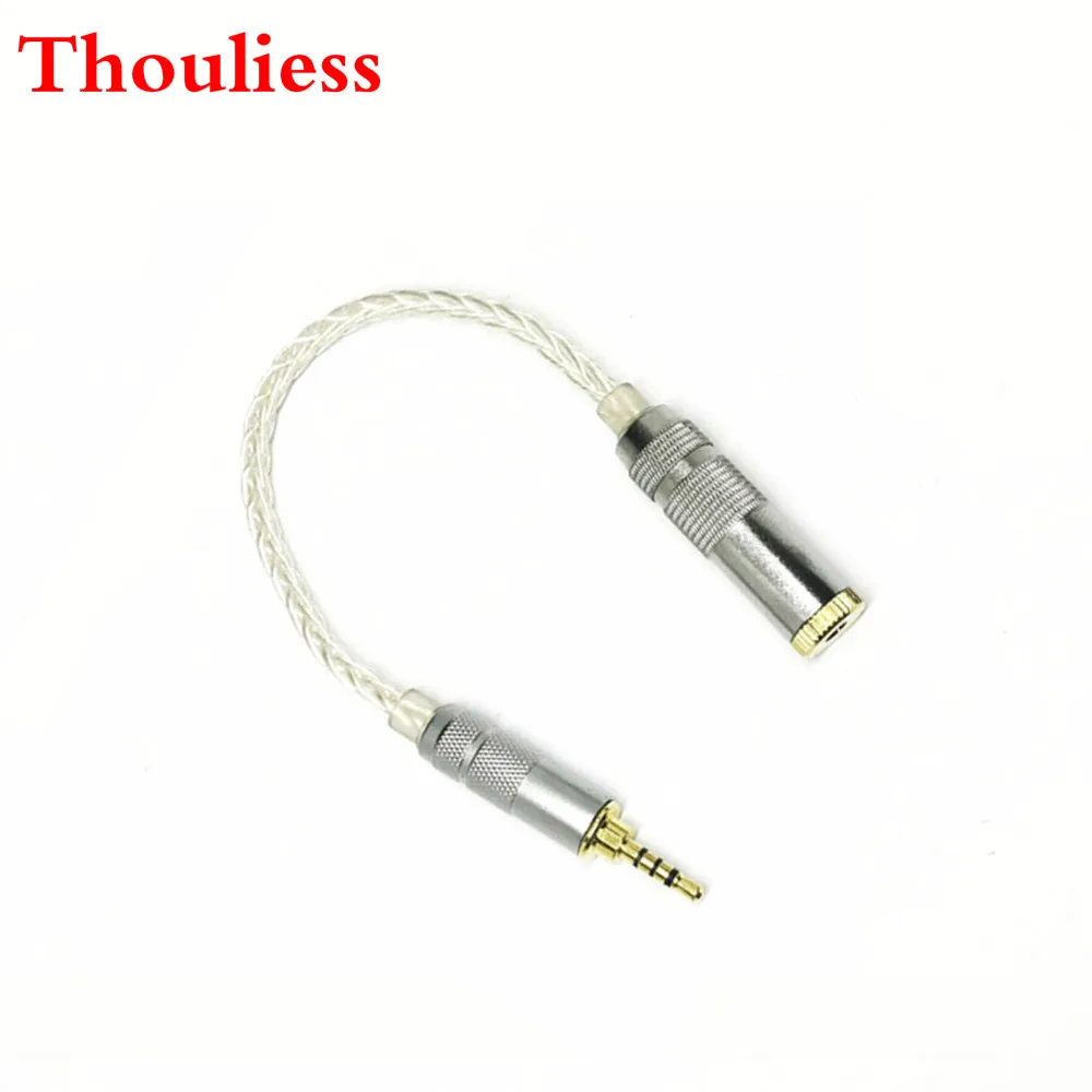 

Thouliess 2.5mm TRRS Blanced To 3.5mm Adpter 8 Core Silver Plated Audio Cord Cable for Astell&kern AK240 AK380 AK320