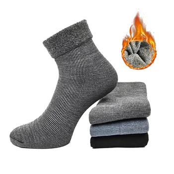 

2020 New Men's Keep Warm Socks Thicken Plus Velvet Sock Autumn Winter Snow Socks Men Cold Socks 5 Pairs/Lot