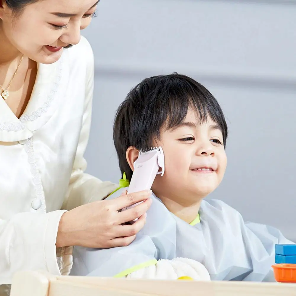 Rushan Baby Hair Clipper Children Hair Trimmer Mute Silent Motor R Angle Cutter Head Ipx 7 Waterproof