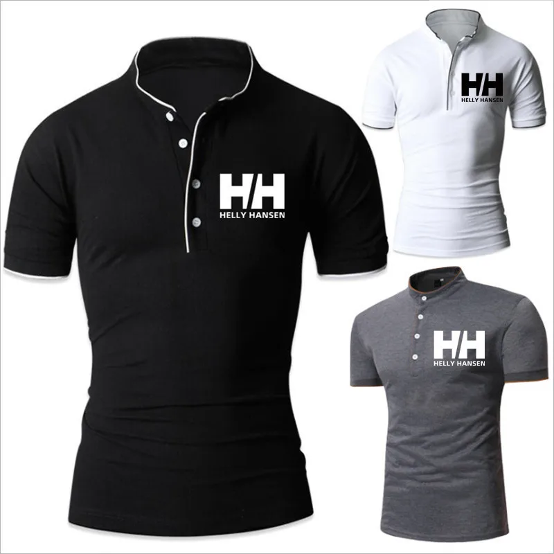 

2019 Hot style casual business stand collar T-shirtsizeM-XXL