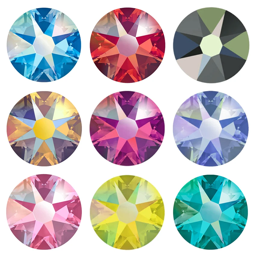 

YANRUO 2088 New Color Non Hotfix Nail Art DIY Glue On Strass Flat Back Rhinestones Glass Glitter Crystals For Crafts