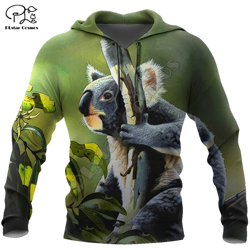 

Love Koala 3D Printed Mens Hoodie Cute Animal Harajuku Streetwear Autumn Hooded Sweatshirt Unisex Casual Jacket Tracksuits DK037