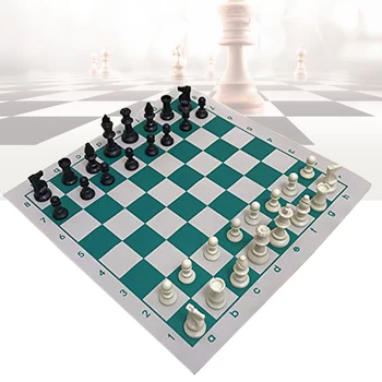 

Roll Up Travel Educational Game Children Backgammon Chess Board Adults Professional PU Leather Traditional Tournament Draughts