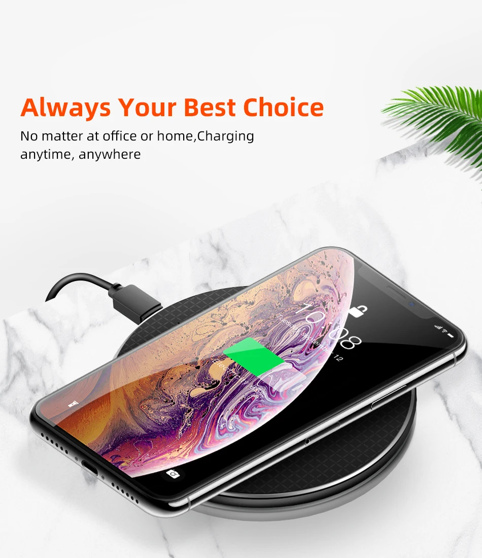 10 Вт Быстрое беспроводное зарядное устройство для samsung Galaxy S9 huawei Xiaomi USB Qi зарядное устройство для iPhone XS Max X Беспроводное зарядное устройство для телефона