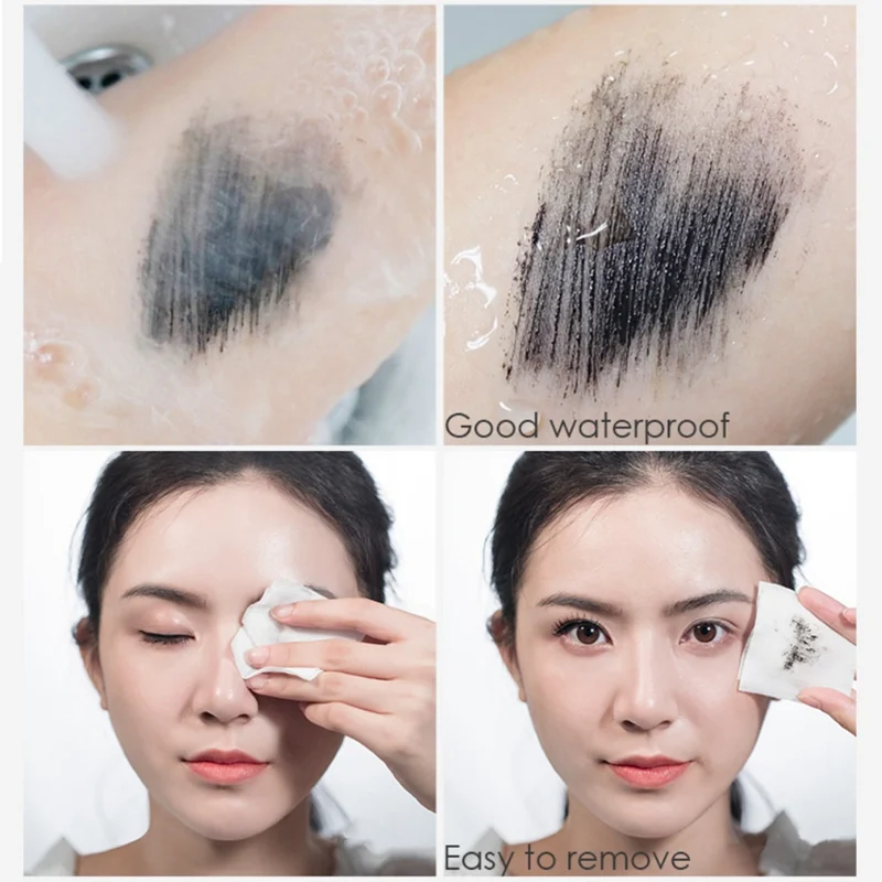Длинная, толстая и Mascara длительный Водонепроницаемый устойчивый к пятнам стройные Подкручивающая тушь для ресниц Водонепроницаемый анти размазывание