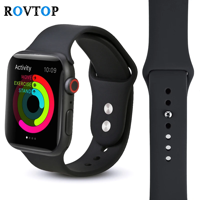 42 мм 38 ремешок для Apple Watch 3 сменный iwatch 4 2 1 Ремешок силиконовый умные аксессуары