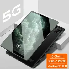 Tablet 8 inch 6GB RAM 128GB ROM Tablete Octa Core Android 10.0 tablets Dual Call GPS WiFi Bluetooth Google Play Type-C Tablettes