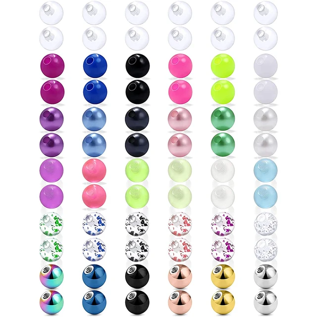 piercing ball 14G Ball for Piercing Replacement Balls Externally