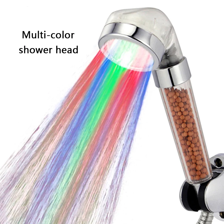 VEHHE Combination VIP Link Best Sale LED Temperature Control Faucet Aerator Shower Head LED Top Rainfall Shower Colorful Spray