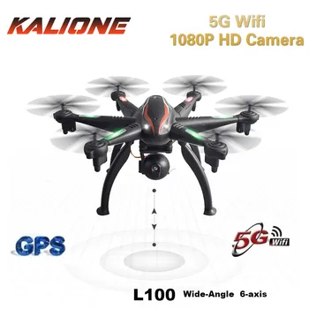 

L100 5G Wifi GPS Drone 4K With Camera HD Wide-angle Drones Follow Me 6-axle Remote Control Helicopter Quadrocopter RC Toys xmas