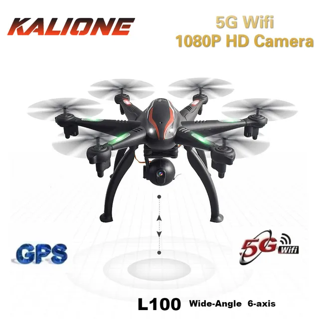 $US $92.89 L100 5G Wifi GPS Drone 4K With Camera HD Wide-angle Drones Follow Me 6-axle Remote Control Helicopt