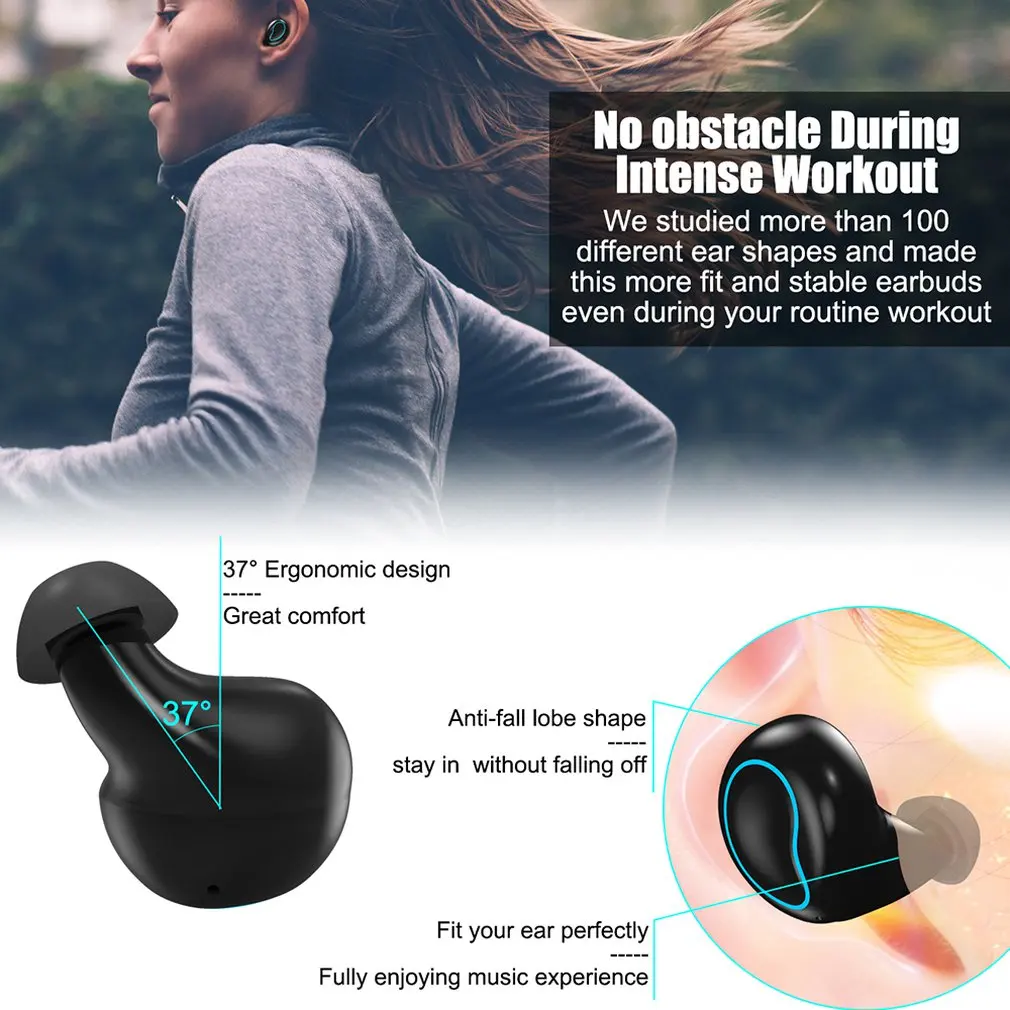 Earphones Binaural Call Waterproof Charging Warehouse Sports Transmitter Earphones For Onikuma T2