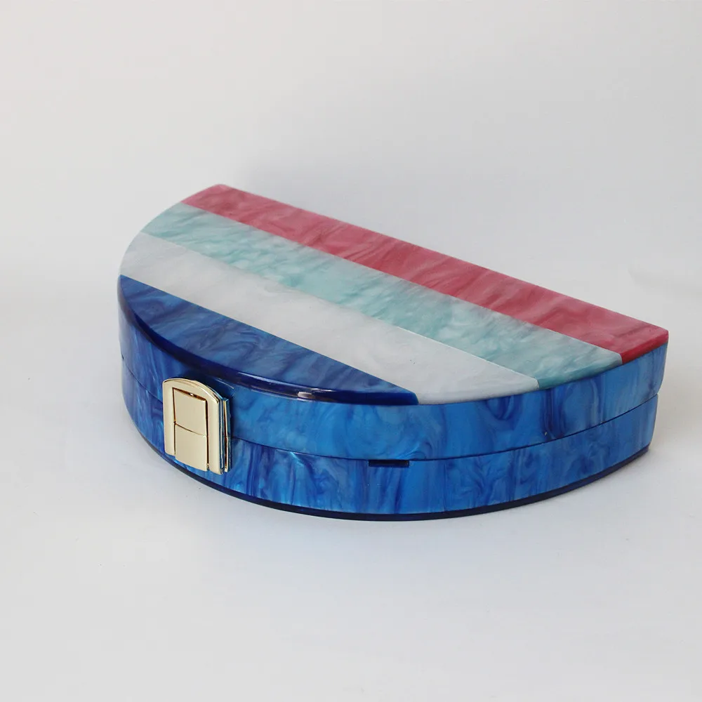 Najtaniej Nowy portfel marka moda damska torba w paski torba na ramię akrylowa kopertówka Vintage wieczorowa torebka damska śliczne Casual Box torebka