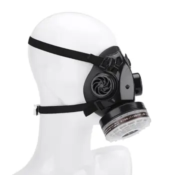 

Silicone Protective Safety Gas Mask Dust-proof Anti-saliva Industrial Chemical Gas Mask Filter Respirator