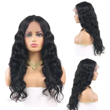 Бразильские Длинные волнистые человеческие волосы на кружеве, парики с предварительно выщипанными волосами Remy 13x4, парик на кружеве с детскими волосами для черных женщин kemy Hair