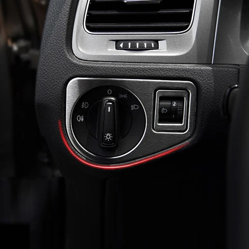 Накладка на переднюю фару для Volkswagen VW Golf 7 MK7 VII GTI R 2014 2017 налобный фонарь из