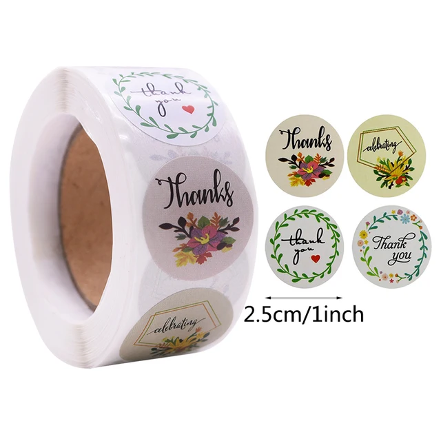 Gift Sealing Stickers 500pcs Thank You Love Design Diary Scrapbooking Stickers Festival Birthday Party Gift Decorations Labels C21