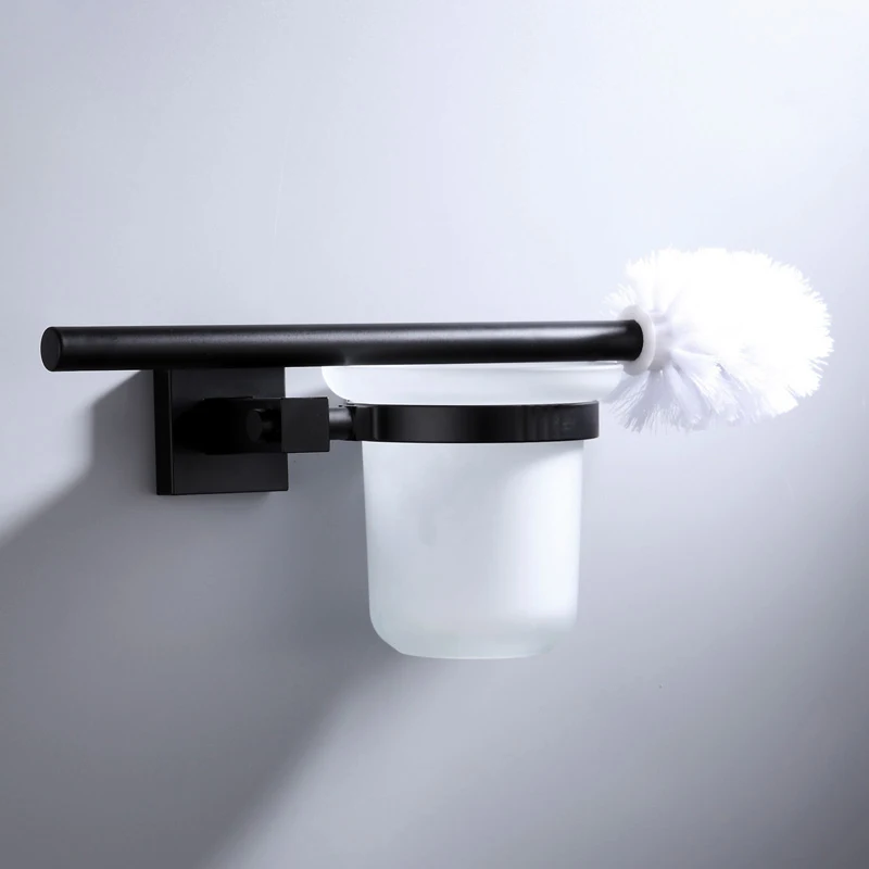 Black bathroom accessory black towel shelf paper holder towel ring holder matt black bathroom shelf aluminum bathroom accessory