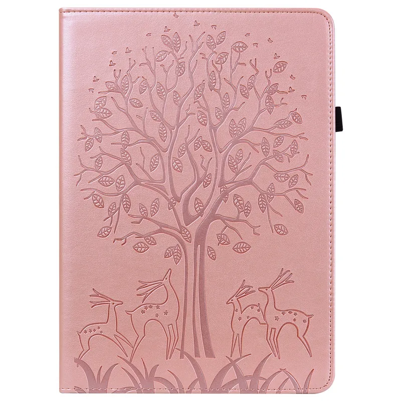 tablette funda pour samsung galaxy tab cas mignon cerf portefeuille smart cover pour coque galaxy tab sm cas
