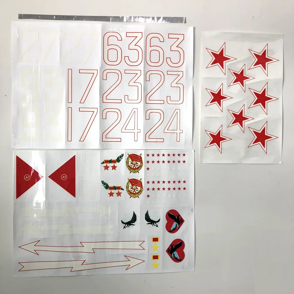 Decal Set For Freewing Flight Line La-7 RC Airplane Model